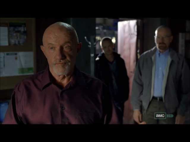 Breaking Bad - Mike giving instructions to the contractors "Yes sir and no sir"