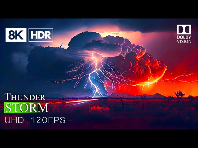 8K HDR Thunderstorm Scary Nature Footage | Ultra HD Thunderstorm Video