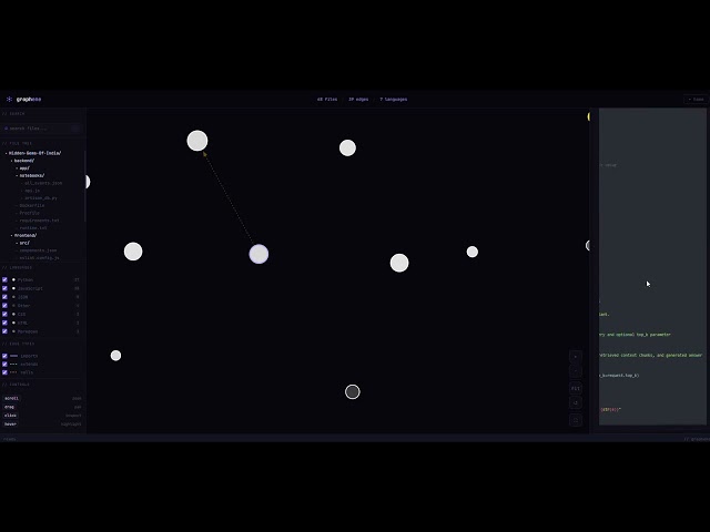 I built a tool that turns any codebase into a visual graph (free & open source)