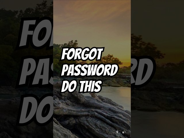 Forgot windows password reset it by doing THIS....
