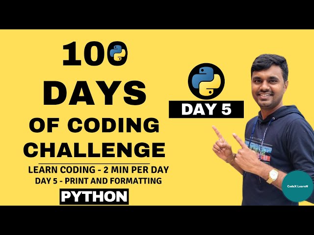 Print formatting in Python | Python tutorials for beginners in Tamil | 100 days of Coding Challenge
