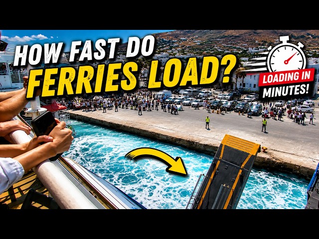 Greece: Watch How FAST Do Greek Ferries Load and Unload 🇬🇷⛴️ From Docked to Gone in Minutes!