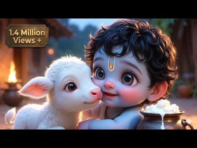 Achyutham Keshavam Krishna Damodaram 🙏 | Superhit Krishna Bhajan | Little Krishna's Forest Adventure