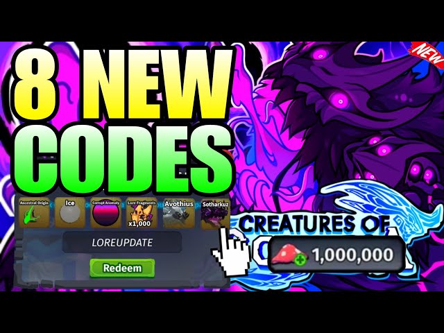 ALL NEW *LORE EVENT UPDATE CODES* IN CREATURTES OF SONARIA 2026 - ROBLOX CREATURES OF SONARIA CODE
