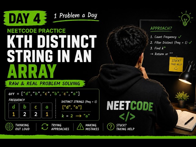 NeetCode Practice #04 — Kth Distinct String in an Array | Raw Problem Solving