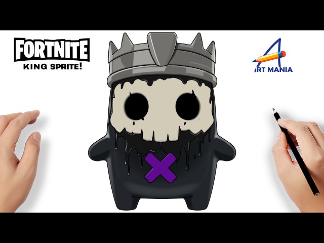 How to Draw King Sprite from Fortnite | Easy Step-by-Step Tutorial
