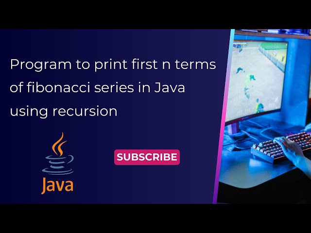 Program to print first n terms of Fibonacci series using recursion || Recursion || Java