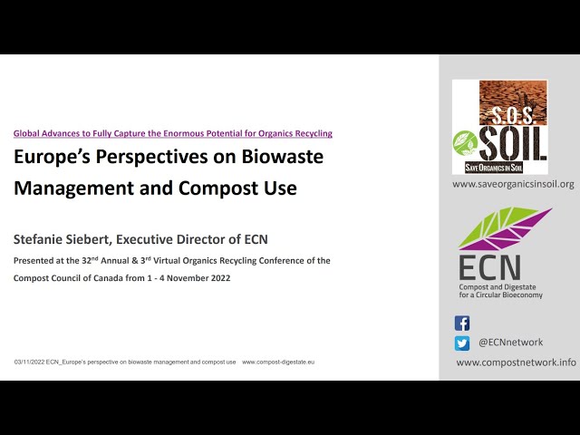 Europe's Perspectives on Biowaste Management and Compost Use