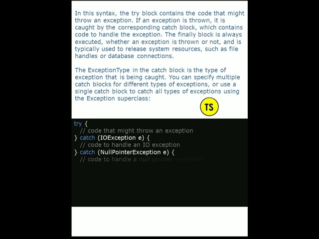 Java Exception Handling Syntax | Practical demo | Explained