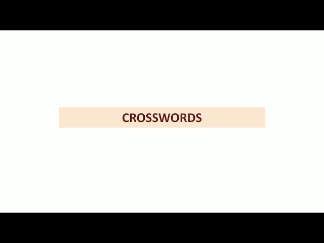 Crossword - 01