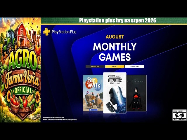 Playstation plus hry na srpen 2026