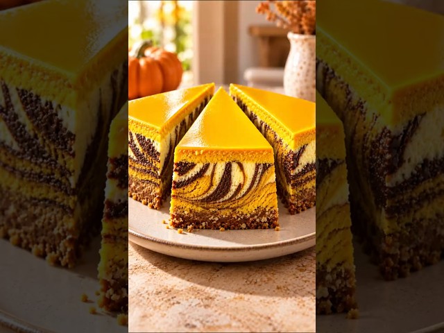 Тыквенный чизкейк «Три вкуса» 🎃🍫🍊