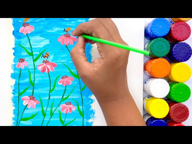 BEAUTIFUL FLOWERS PAINTING - Telugu Artist Priya Book Arts & Crafts