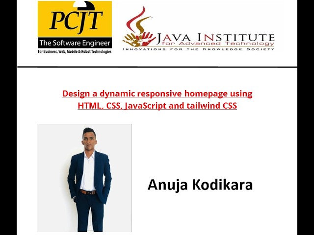 Dynamic Home Page | WEB Programming I | Java Institute
