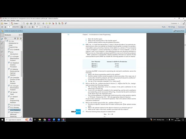 An Introduction to Linear Programming Soultions from chapter 2