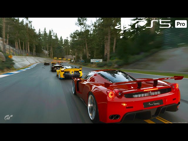 Gran Turismo 7 | PS5 PRO ENHANCED | PSVR 2 Gameplay | Enzo Ferrari @ Trial Mountain | 4K 60FPS HDR