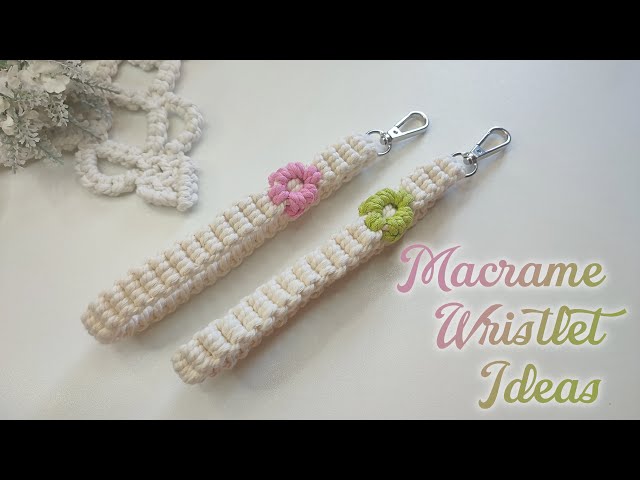 Macrame Wristlet Ideas | Macrame Strap Phone Tutorial | Macrame tutorial