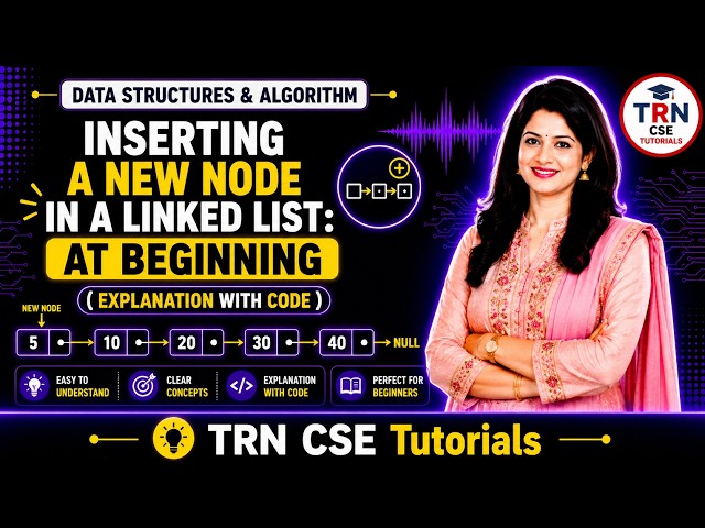Inserting a new node in a Linked List: At beginning | L7 | DSA #datastructures