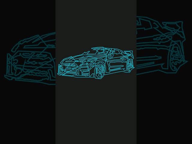 Can Python draw a GT-R in one line? ✍️ #NissanGTR #Python #OneLineArt #JDM #Coding  #Shorts
