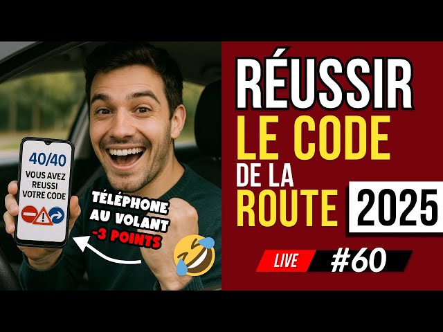 🚦Code de la Route 2025🚦 Révision Examen QCM QUIZ [60]