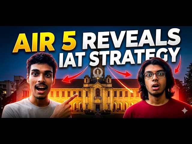 AIR 5 IAT from IISc Bangalore Reveals His Strategy | LIVE Webinar