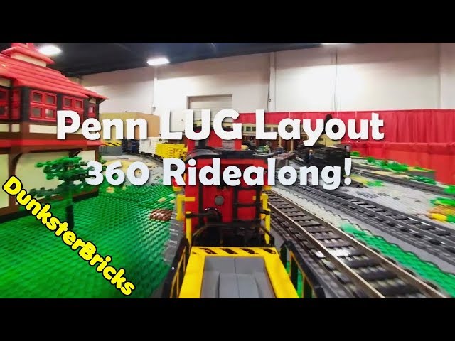Awesome LEGO Trains on Giant Railway! 360 VR Ridealong!