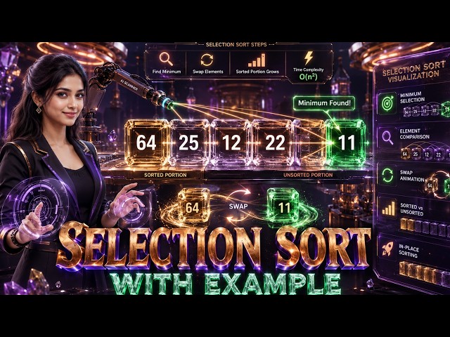 Selection Sort with Example in Tamil #selectionsort #trending #youtubegrowth #keepgon