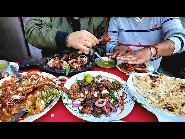 Raj Bhai Ka Butter Chicken Aur Tandoori Chicken Aur Roti | Samba Wale Raj Bhai | jammu food tour 