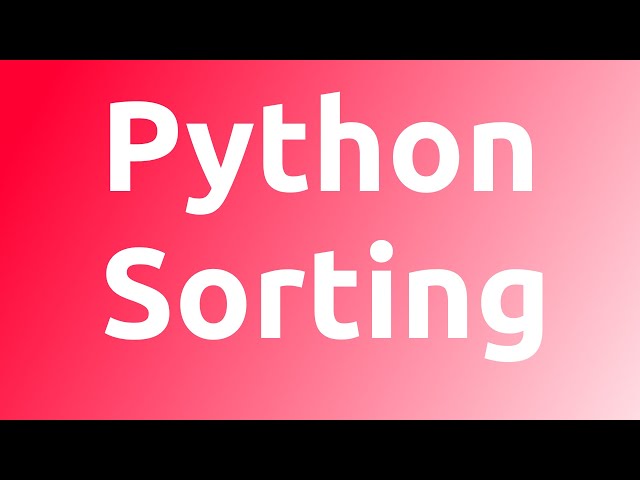 How to sort a list #python