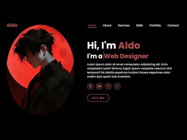 Create A Portfolio Website Using HTML and CSS Only - Easy Tutorial