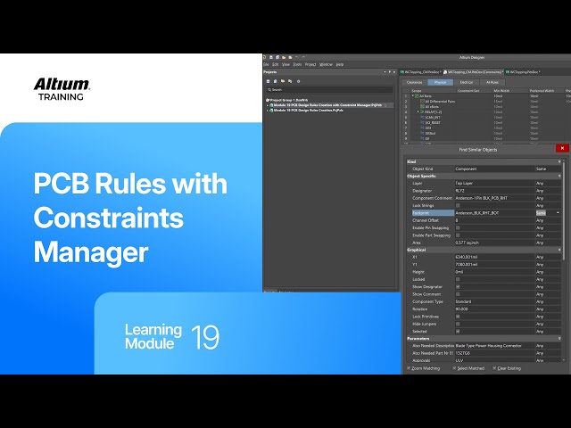 Altium Training - PCB Design Rules Creation: PCB Rules with Constraints Manager