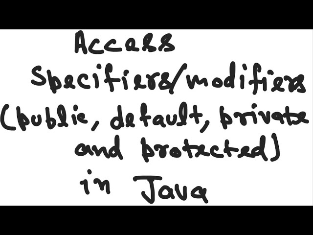 What are access modifiers in java?