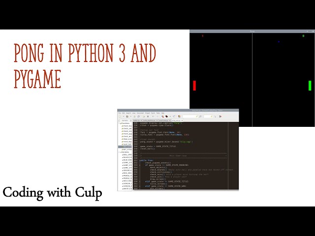 Classic Pong game in Python and Pygame