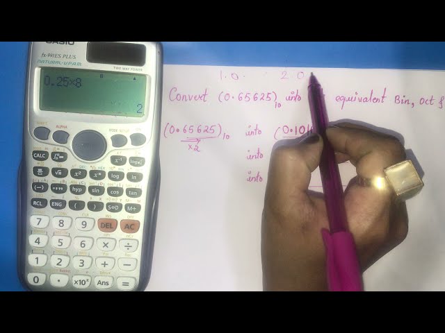 Calculator Trick to solve Point Decimal Numbers into Binary, Octal and Hexadecimal by PD