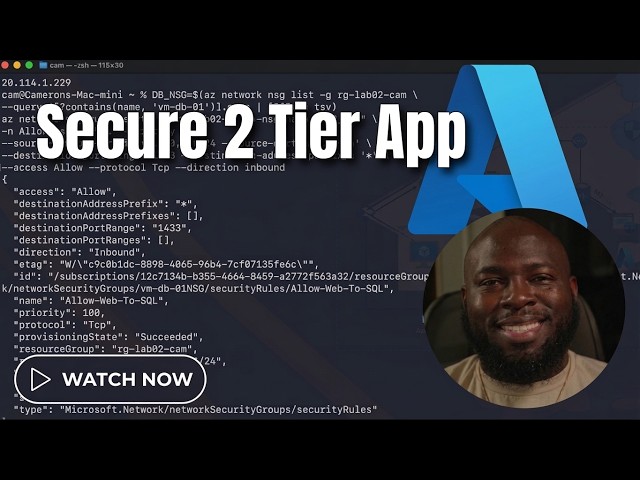 Building a Two Tier Azure App With a Private Database