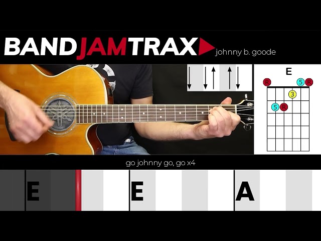 Johnny B. Goode - Chuck Berry | EASY GUITAR LESSON | Scrolling Chords