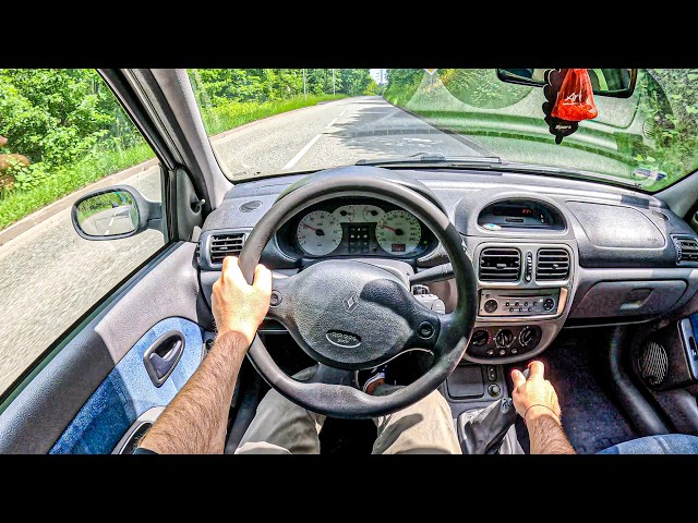 2000 Renault Clio MTV edition | 1.4 16V 75 HP | POV Test Drive #2800 | Joe Black