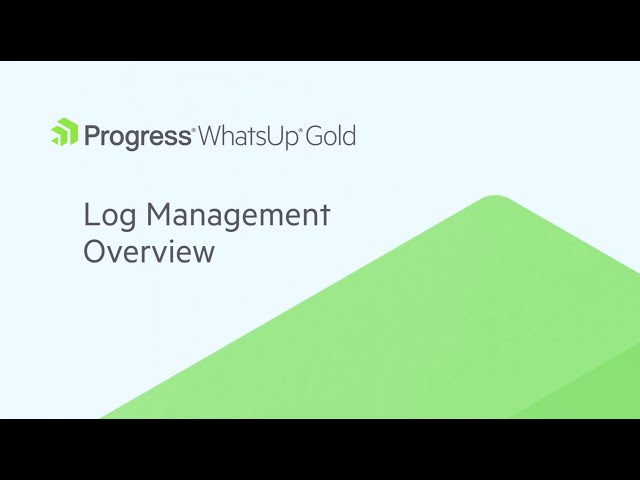 Log Management Overview in WhatsUp Gold