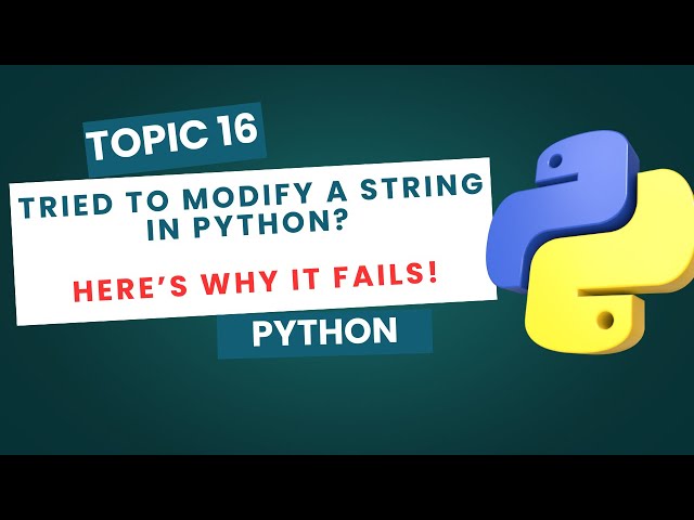 Stop Modifying Strings! Here’s What Python Really Does in Memory | 16