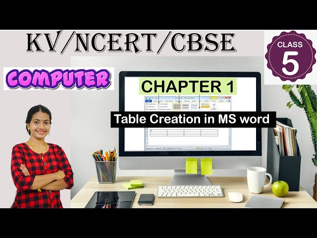 #studytime Class5/Computer/Chapter 1/Table Creation in MS word/KV Syllabus/Explanation