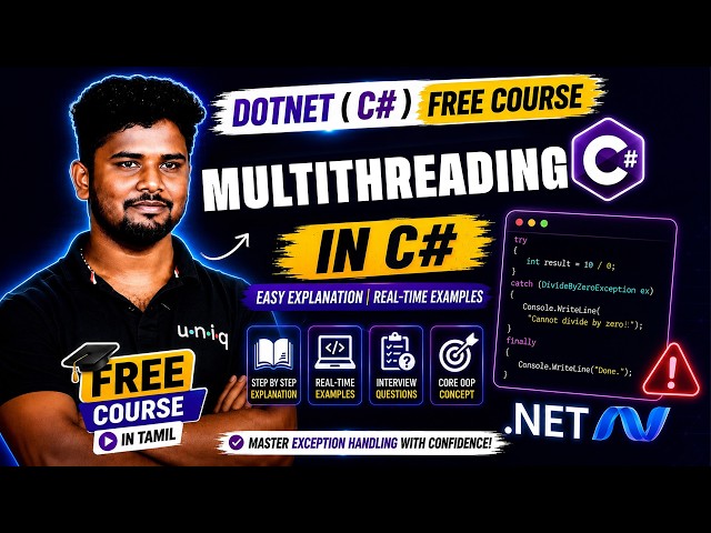 Dotnet C# Free Course 2026 | Ep 56 | C# Multithreading Part -01 in Tamil