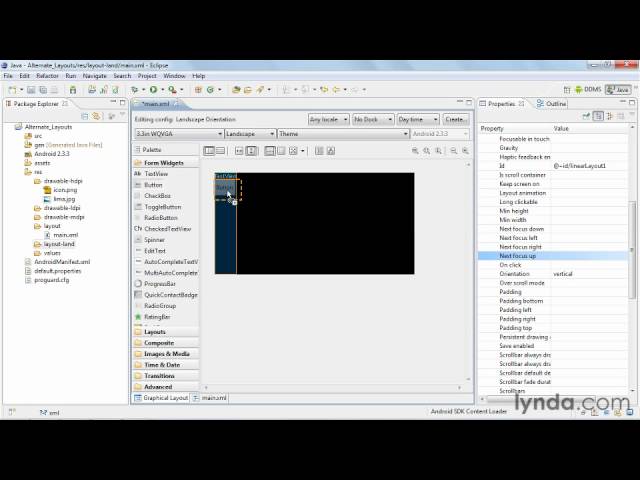 Android Training Supporting Multiple Screens: alternatelayouts