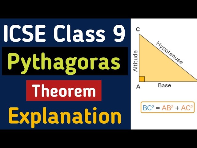 Pythagoras Theorem | ICSE Class 9 | Chapter 12 Pythagoras Theorem ICSE Class 9