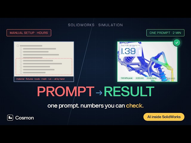 One Prompt, Full FEA: AI Runs a SolidWorks Suspension Simulation in Under 2 Minutes