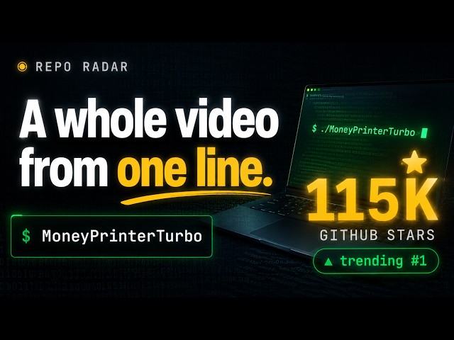 This 115k-star GitHub repo turns ONE sentence into a full video (MoneyPrinterTurbo)