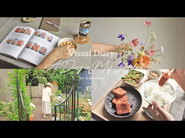 Visual Diary #1 | A day in my life on a summer day | Cooking, flower arranging, making jam
