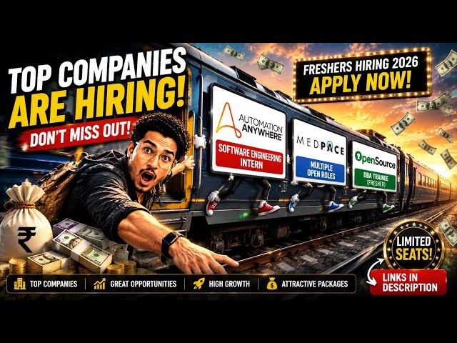 💼 Top Companies Hiring 2025,2026 & 2027| Internship + Full-Time Jobs
