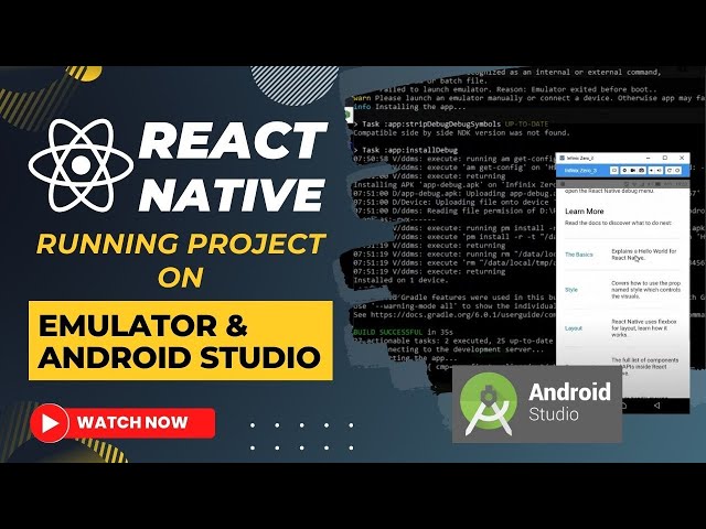 React Native - Running RN CLI Project (Phone + Emulator)