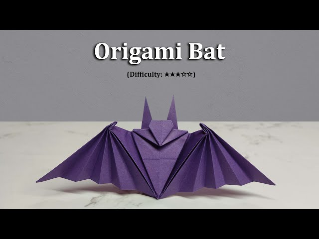 [DETAILED TUTORIAL] Origami Bat Tutorial | Easy Paper Bat Folding for Halloween & Decoration