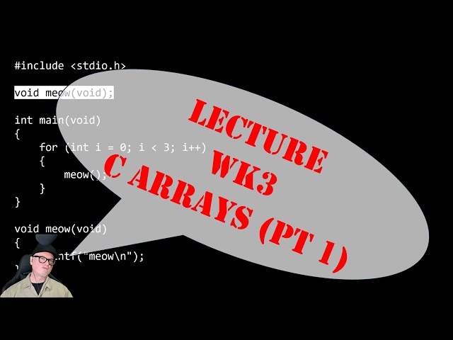 SQ4007 Lecture wk3 C arrays (part 1)